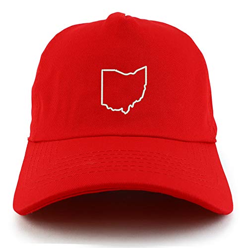 Trendy Apparel Shop Ohio State Outline Unstructured 5 Panel Dad Baseball Cap