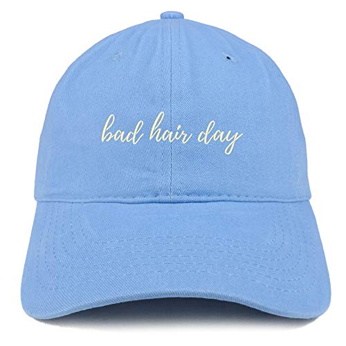 Trendy Apparel Shop Bad Hair Day Embroidered Brushed Cotton Cap