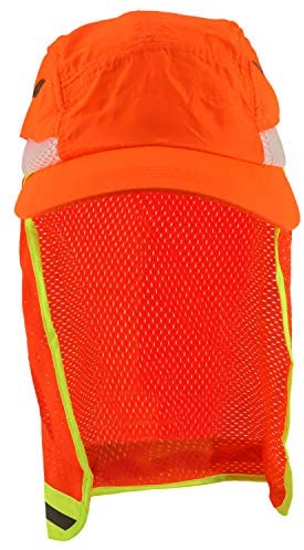 Trendy Apparel Shop High Visibility Safety Ball Cap with Mesh Reflective Flap