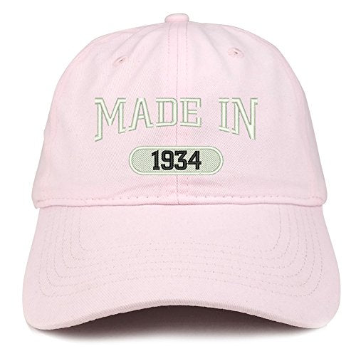 Trendy Apparel Shop Made in 1934 Embroidered 87th Birthday Brushed Cotton Cap