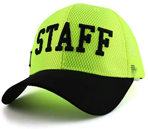Trendy Apparel Shop Law Enforcement Staff Neon Color Mesh Trucker Cap - Neon Green