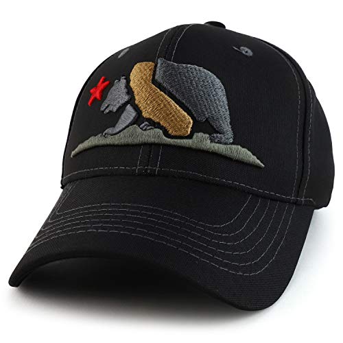 Trendy Apparel Shop California Republic State Bear 3D Embroidered Baseball Cap