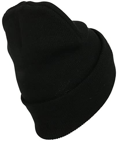 Trendy Apparel Shop Fire FD 3D Embroidered and FD Emblem Long Beanie Hat - Black