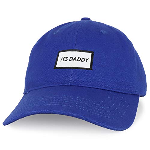 Trendy Apparel Shop Yes Daddy Woven Patch Embroidered Cotton Dad Hat