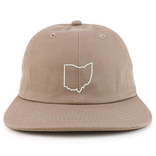 Trendy Apparel Shop Ohio State Outline Embroidered Low Profile Snapback Cap