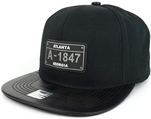 Trendy Apparel Shop Home State License Plate Rubber Patch PU Flatbill Snapback