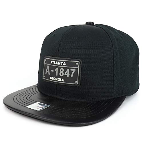 Trendy Apparel Shop Home State License Plate Rubber Patch PU Flatbill Snapback