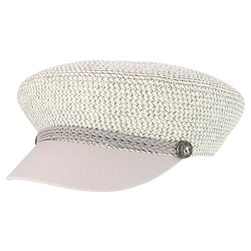 Trendy Apparel Shop Paper Braid Rope Trim Button Decorated Greek Fisherman Cap