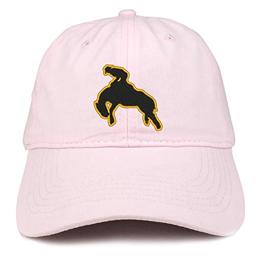 Trendy Apparel Shop Bronco Rider Embroidered Soft Crown 100% Brushed Cotton Cap