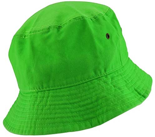Trendy Apparel Shop Bright Neon Cotton Bucket Hat