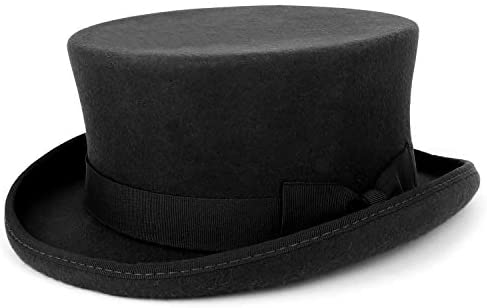 Trendy Apparel Shop Men's Short Crown Wool Felt Top Hat