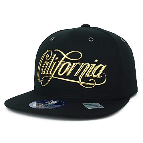 Trendy Apparel Shop California Script High Frequency Letter 5 Panel Snapback Cap