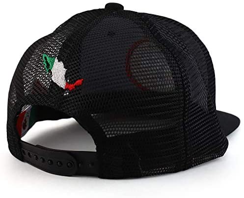 Trendy Apparel Shop Cities of Mexico Embroidered Flatbill Trucker Mesh Snapback Baseball Cap