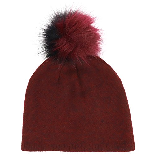 Trendy Apparel Shop Plain Soft and Stretchable Winter Pom Pom Short Beanie Hat