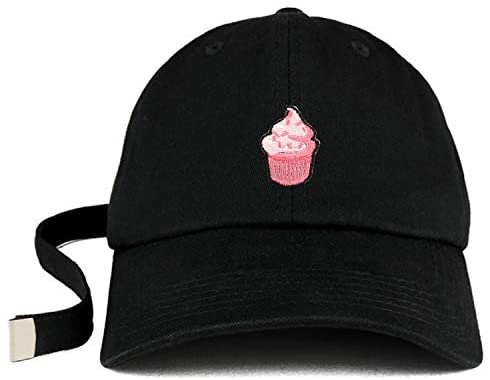 Trendy Apparel Shop Cupcake Patch Unstructured Extra Long Strap Dad Hat