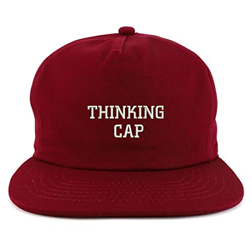 Trendy Apparel Shop Thinking Cap Unstructured Flatbill Snapback Cap