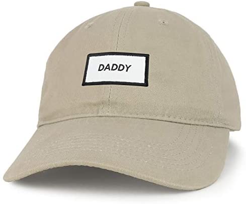 Trendy Apparel Shop Daddy Woven Patch Embroidered Cotton Dad Hat