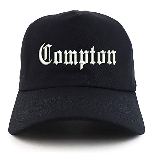Trendy Apparel Shop Compton City Old English Unstructured 5 Panel Baseball Cap