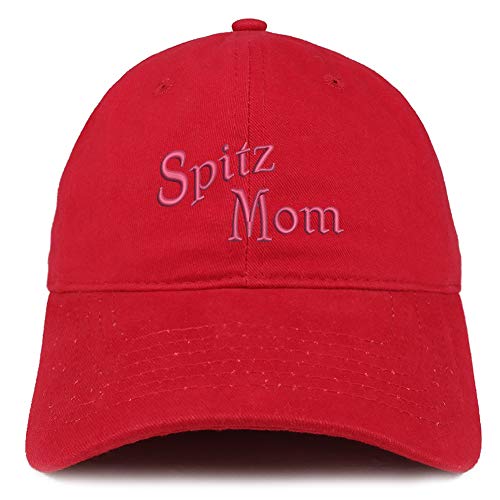 Trendy Apparel Shop Spitz Mom Embroidered Soft Crown 100% Brushed Cotton Cap