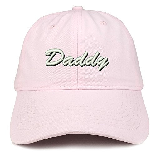 Trendy Apparel Shop Daddy Script Font Shadow Embroidered Brushed Cotton Cap