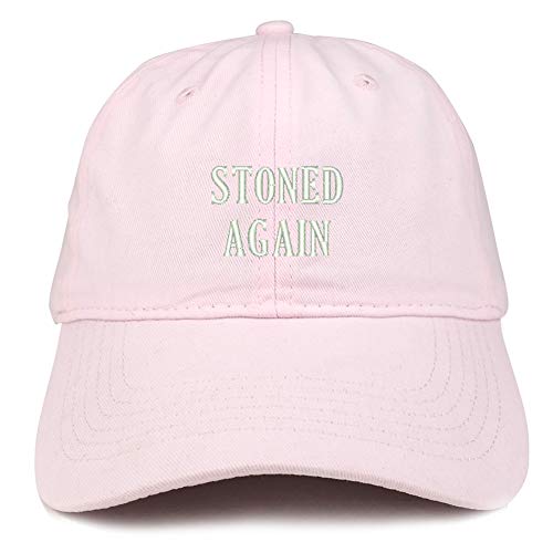Trendy Apparel Shop Stoned Again Embroidered Soft Crown 100% Brushed Cotton Cap