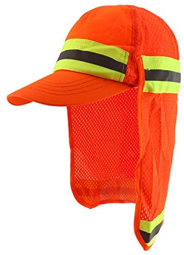 Trendy Apparel Shop High Visibility Reflective Ball Cap with Removable Mesh Flap