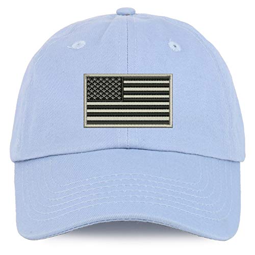 Trendy Apparel Shop Youth Grey American Flag Unstructured Cotton Baseball Cap