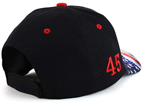 Trendy Apparel Shop Assorted Trump 2020 US Flag Bill Embroidered Design Baseball Cap