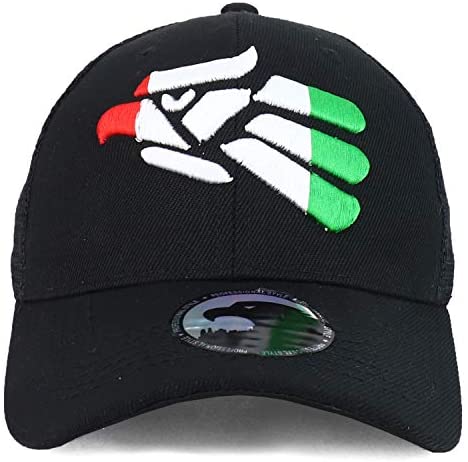 Trendy Apparel Shop Hecho En Mexico Eagle Embroidered Trucker Mesh Baseball Cap