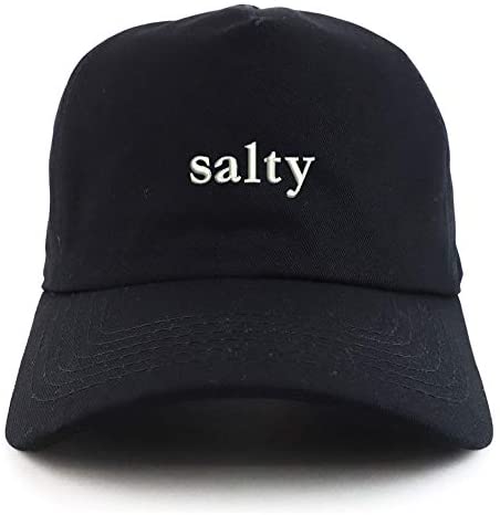 Trendy Apparel Shop Salty Embroidered Cotton Unstructured 5 Panel Baseball Cap