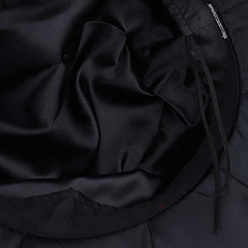 Trendy Apparel Shop Stones Flower Decorative Telescope Crown Satin Dress Hat