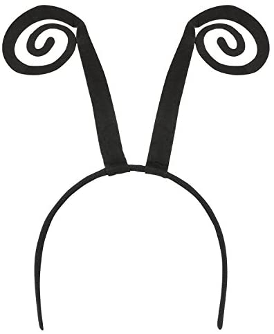 Trendy Apparel Shop Bug Bee Curly Antennas Headband - Black