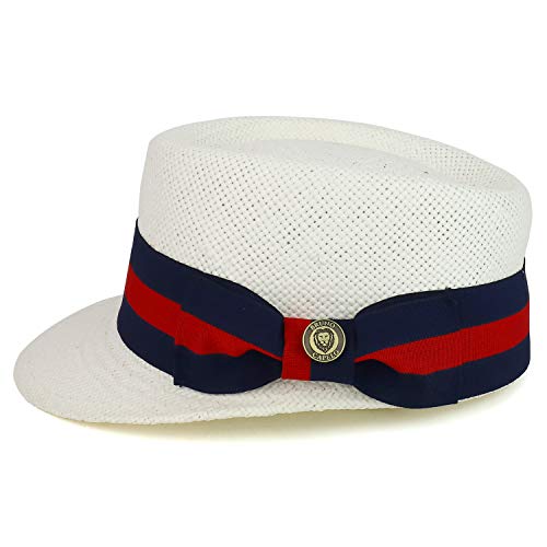 Trendy Apparel Shop Striped Ribbon Grosgrain Band Straw Fashion Baseball Hat