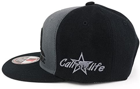 Trendy Apparel Shop Kids 3D Embroidered California Republic Bear Flatbill Snapback Cap