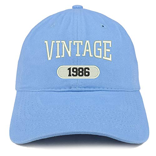 Trendy Apparel Shop 35th Birthday Vintage 1986 Soft Crown Brushed Cotton Cap