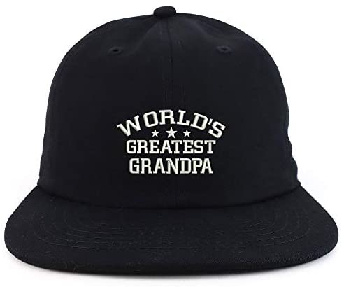 Trendy Apparel Shop World's Greatest Grandpa Low Profile Cotton Snapback Cap