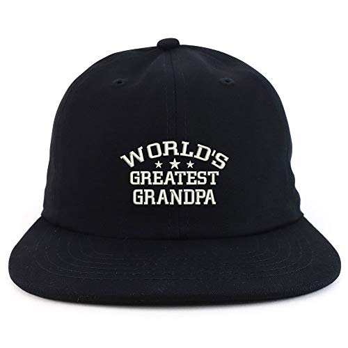 Trendy Apparel Shop World's Greatest Grandpa Low Profile Cotton Snapback Cap