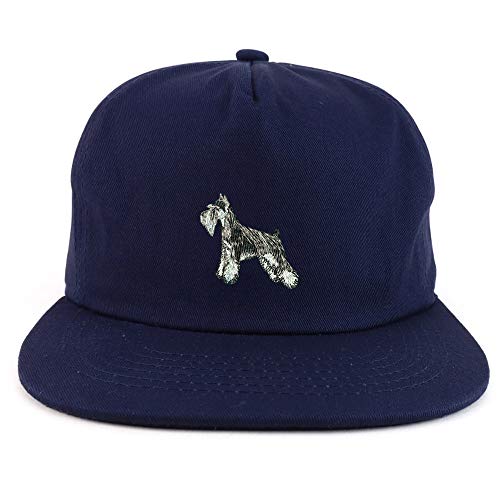 Trendy Apparel Shop Miniature Schnauzer Dog Unstructured 5 Panel Flatbill Cap
