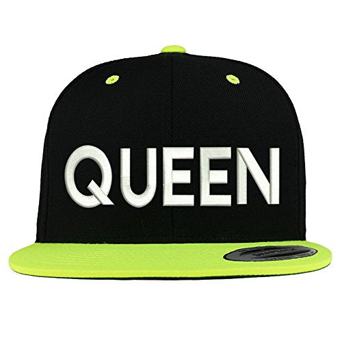 Trendy Apparel Shop Queen Embroidered Premium 2-Tone Flat Bill Snapback Cap
