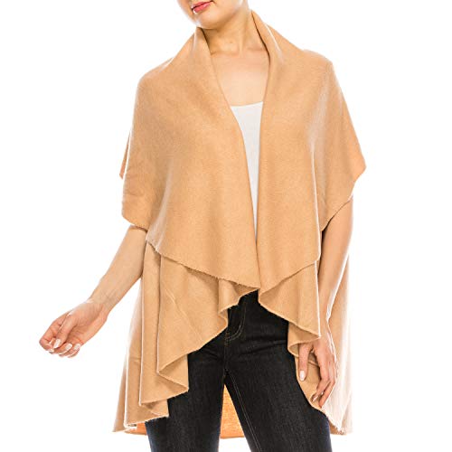 Trendy Apparel Shop Women's Multi-Use Soft Basic Cardigan Shawl Scarf Vest