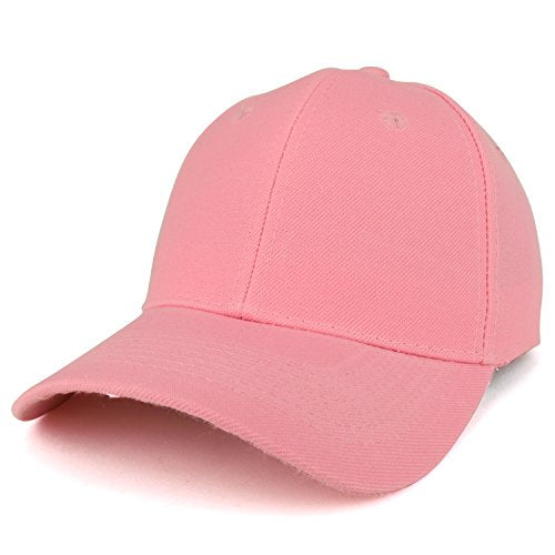 Trendy Apparel Shop Plain Structured Crown Adjustable Baseball Cap