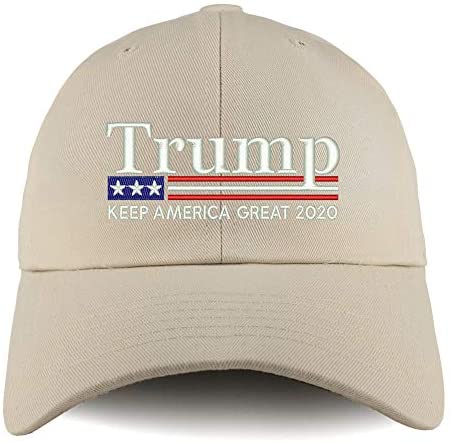 Trendy Apparel Shop Trump Keep America Great 2020 Flag Solid Unstructured Hat