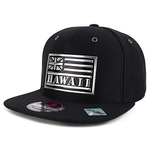 Trendy Apparel Shop High Frequency Hawaiian Flag Scuba Flatbill Snapback Cap