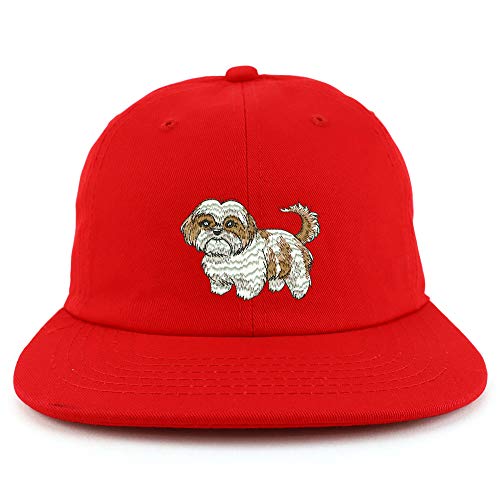 Trendy Apparel Shop Shih Tzu Embroidered Embroidered Low Profile Snapback Cap
