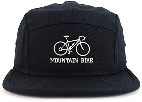 Trendy Apparel Shop Mountain Bike Text Embroidered 5 Panel Racer Baseball Cap