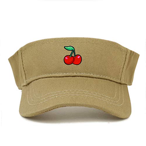 Trendy Apparel Shop Cherry Patch Cotton Infant Summer Visor Cap