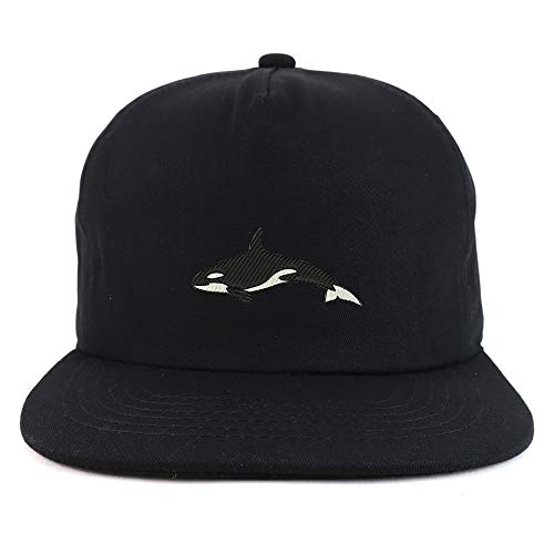 Trendy Apparel Shop Orca Killer Whale Unstructured Flatbill Snapback Cap