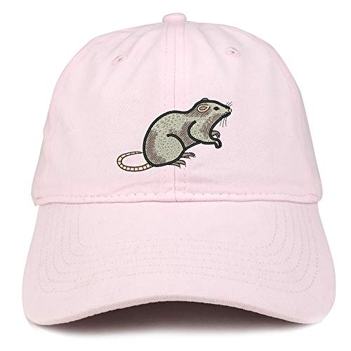 Trendy Apparel Shop Rat Embroidered Unstructured Cotton Dad Hat