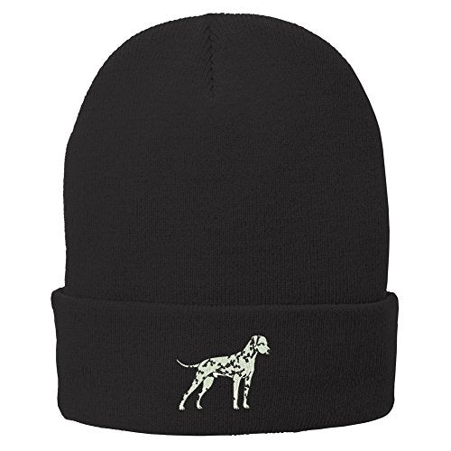 Trendy Apparel Shop Dalmatian Embroidered Winter Knitted Long Beanie