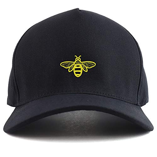 Trendy Apparel Shop Bee Embroidered Oversized 5 Panel XXL Baseball Cap